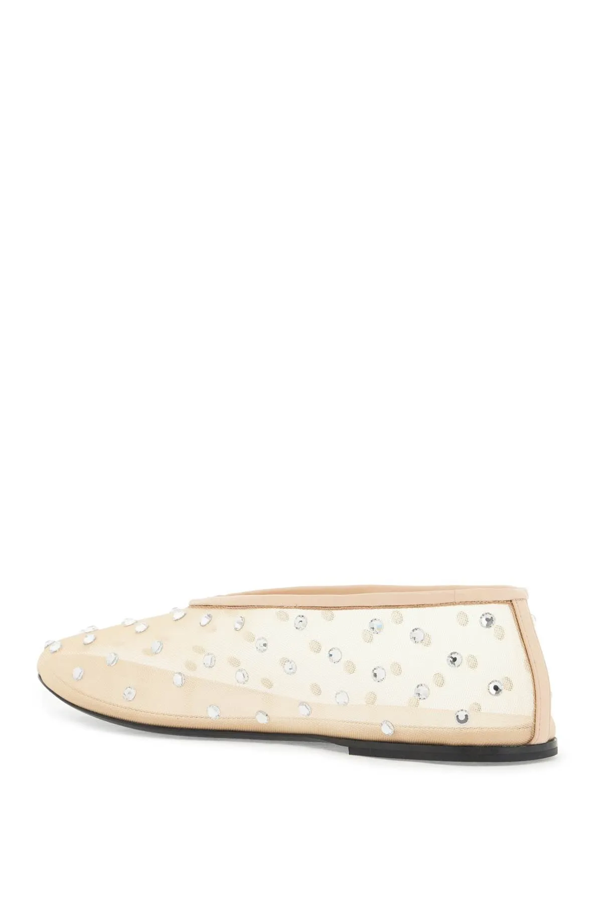marcy mesh ballet flats with swarovski crystals