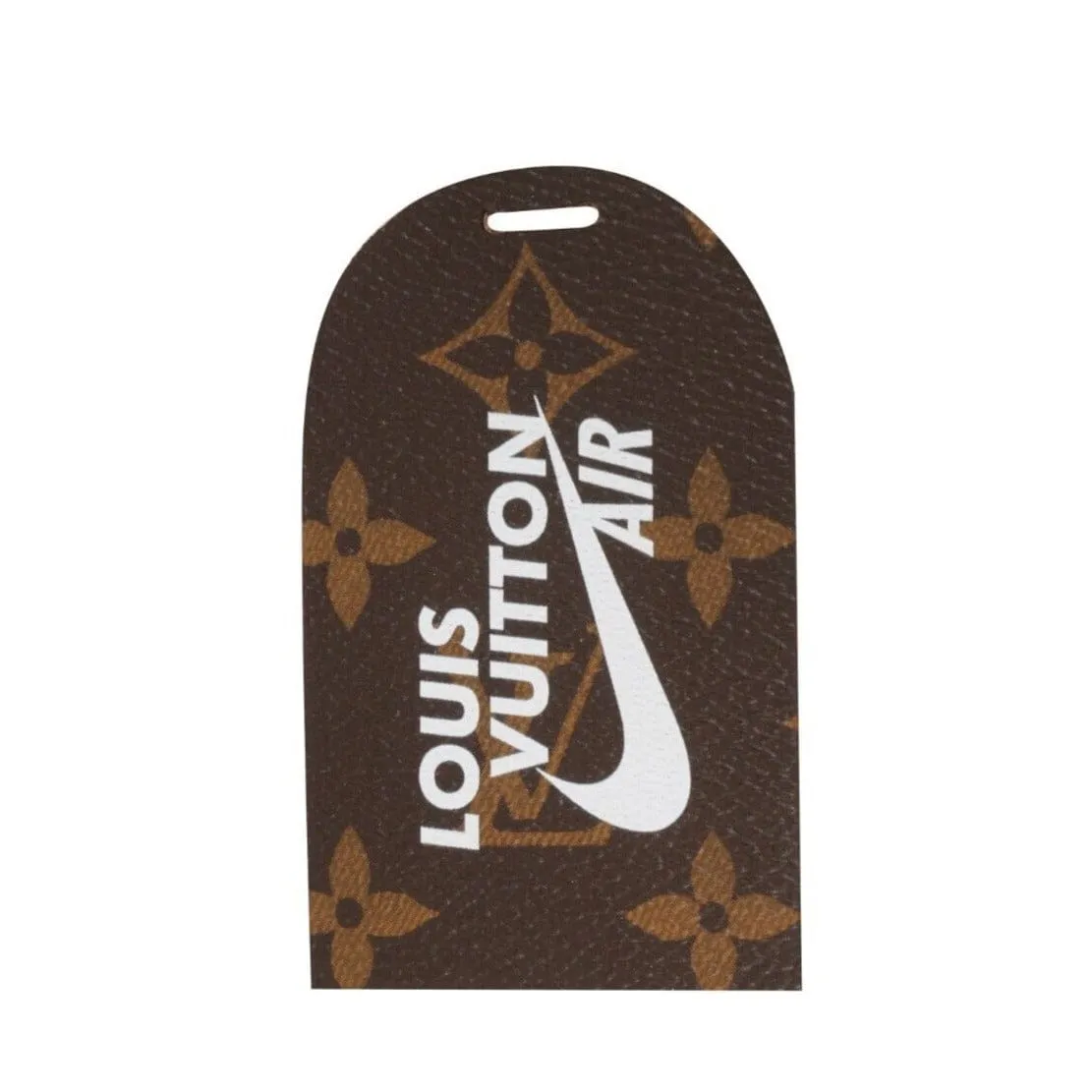 Nike Air Force 1 Brown Monogram Leather Shoe Luggage Tag Air Logo