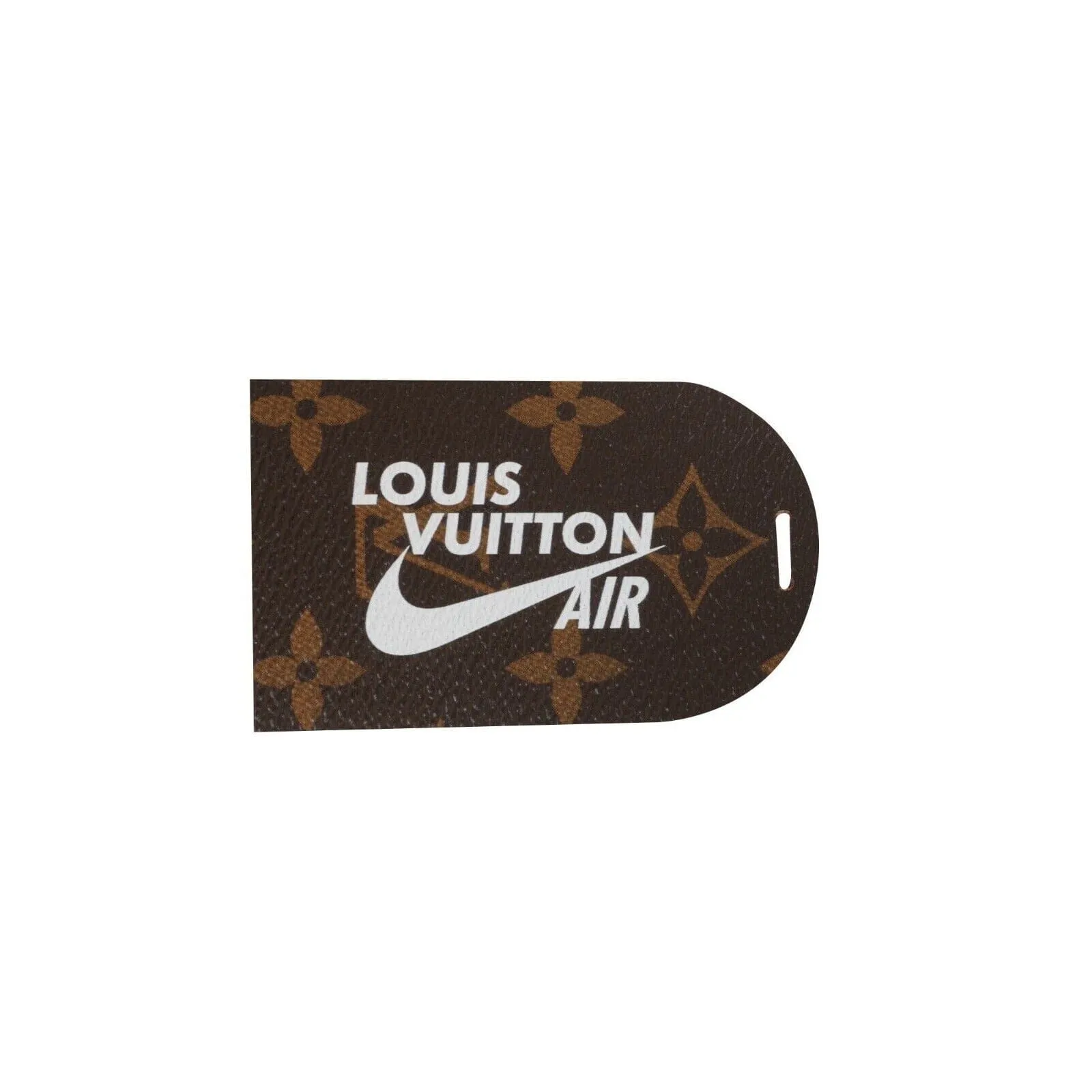 Nike Air Force 1 Brown Monogram Leather Shoe Luggage Tag Air Logo