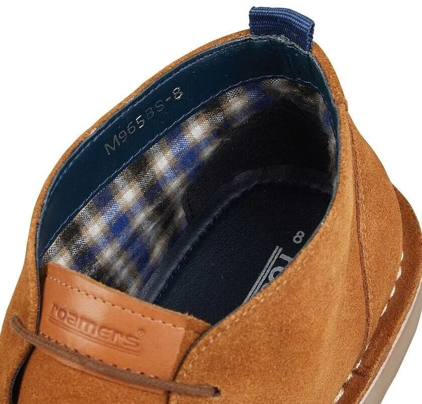 Roamers M965 Tan 2 Eyelets Mens Suede Desert Boots