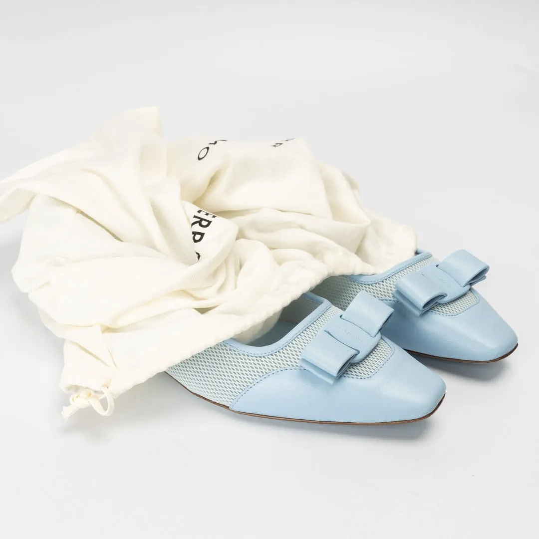 Salvatore Ferragamo Zina Bow Mary Jane Ballet Flats