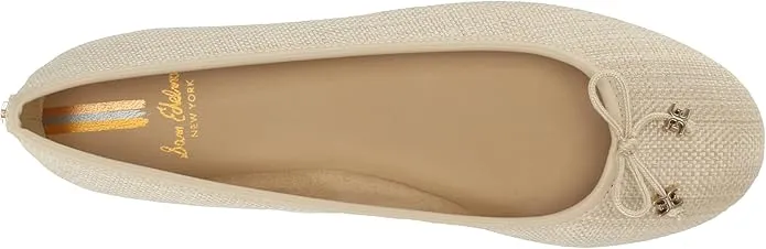 Sam Edelman Felicia Light Natural Slip On Rounded Toe Flexible Wide Ballet Flats