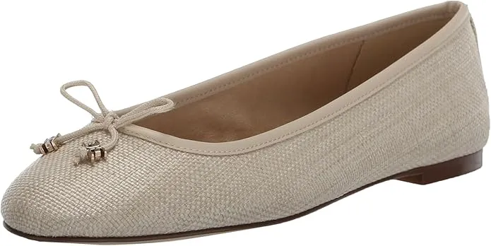 Sam Edelman Felicia Light Natural Slip On Rounded Toe Flexible Wide Ballet Flats