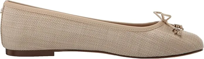 Sam Edelman Felicia Light Natural Slip On Rounded Toe Flexible Wide Ballet Flats