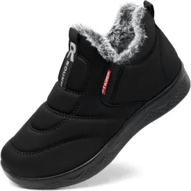 SHIBEVER Womens Winter Snow Boots: Waterproof Insulated Warm Fur Lined Ankle Slip On Walking Comfortable Outdoor Boot