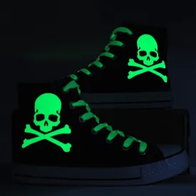 Skull Luminous Canvas Shoes High Top Sneaker Sport Shoes Christmas Gifts
