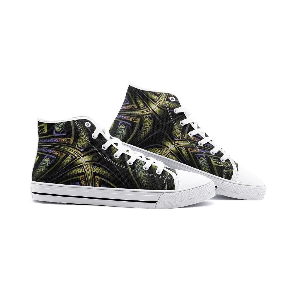 Space Stars Unisex High Top Canvas Shoes