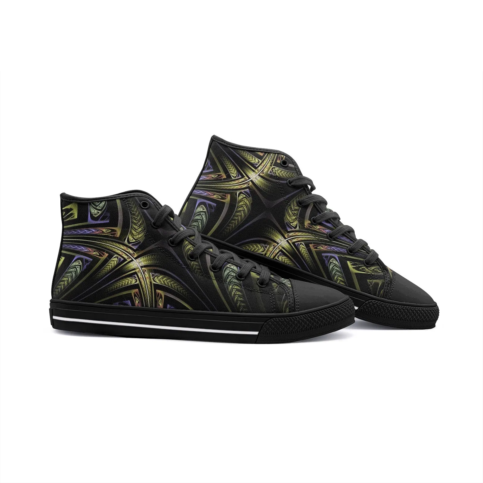 Space Stars Unisex High Top Canvas Shoes