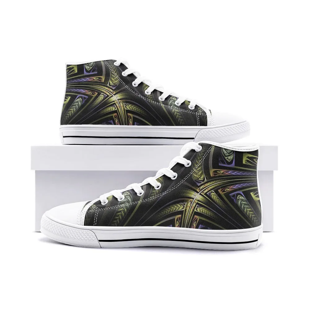 Space Stars Unisex High Top Canvas Shoes