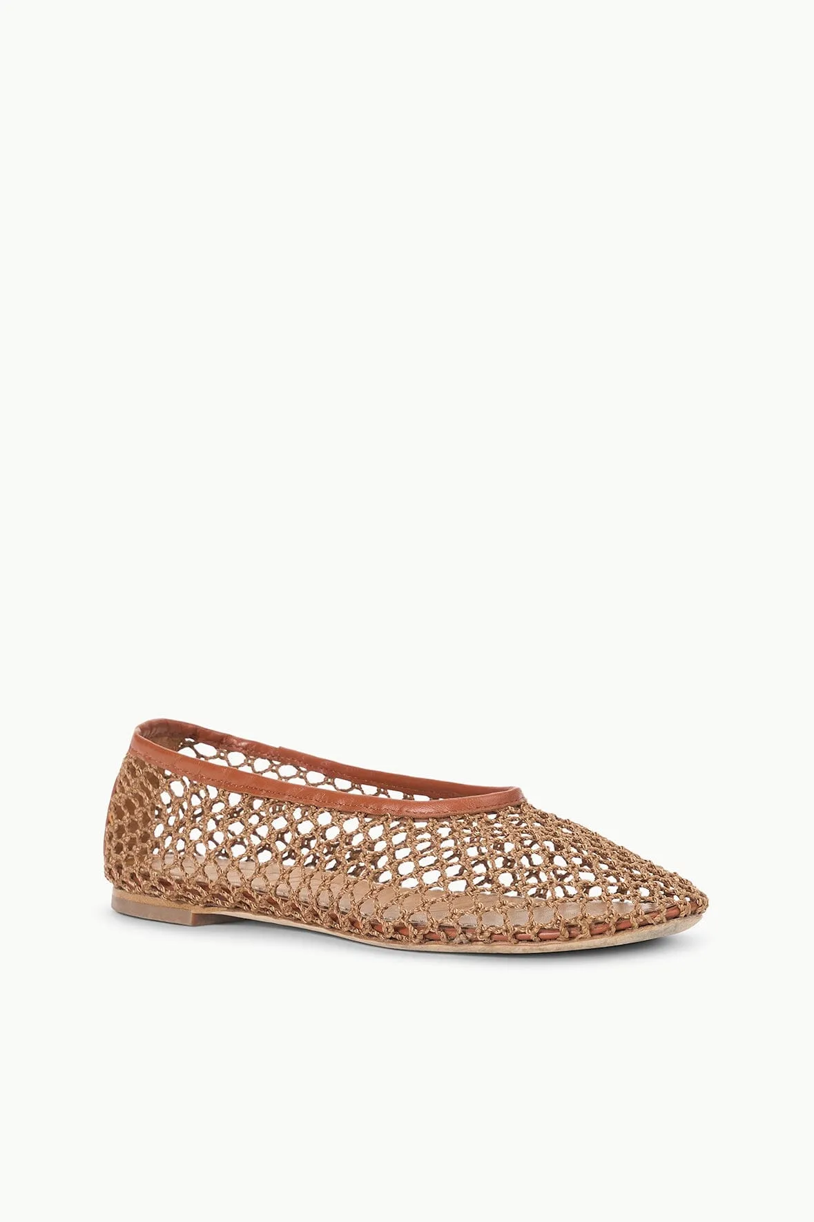Staud Alba Ballet Tan Netting