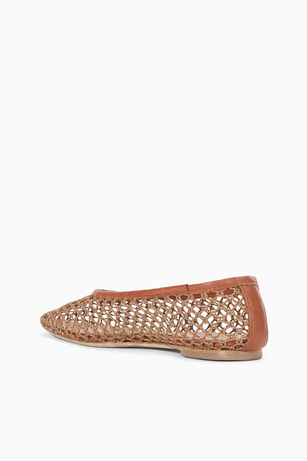 Staud Alba Ballet Tan Netting
