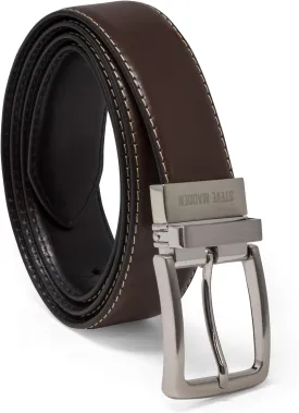 Steve Madden Reversible Men's Dress Casual Every Day Leather Belt