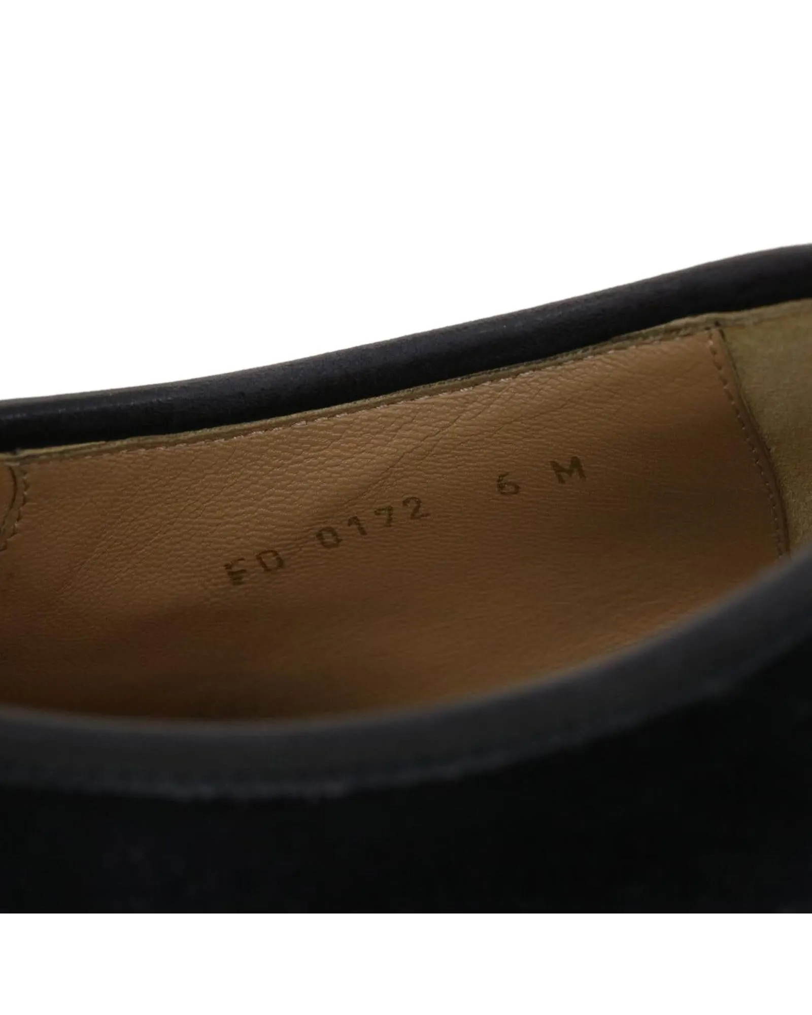 Suede Leather Black LV Auth Shoes