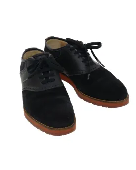 Suede Leather Black LV Auth Shoes