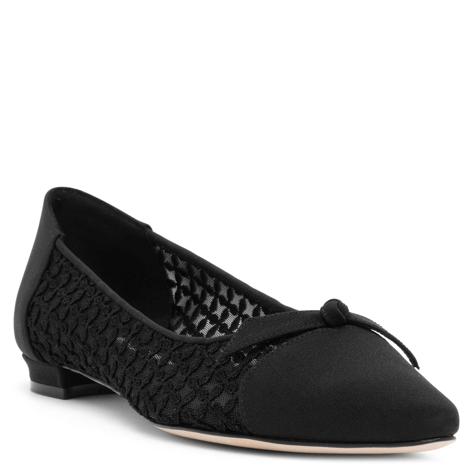 Tiakala black mesh ballet flats