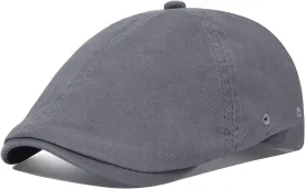 VOBOOM Cotton Washing Flat Cap Cabbie Hat Gatsby Ivy Irish Hunting Newsboy