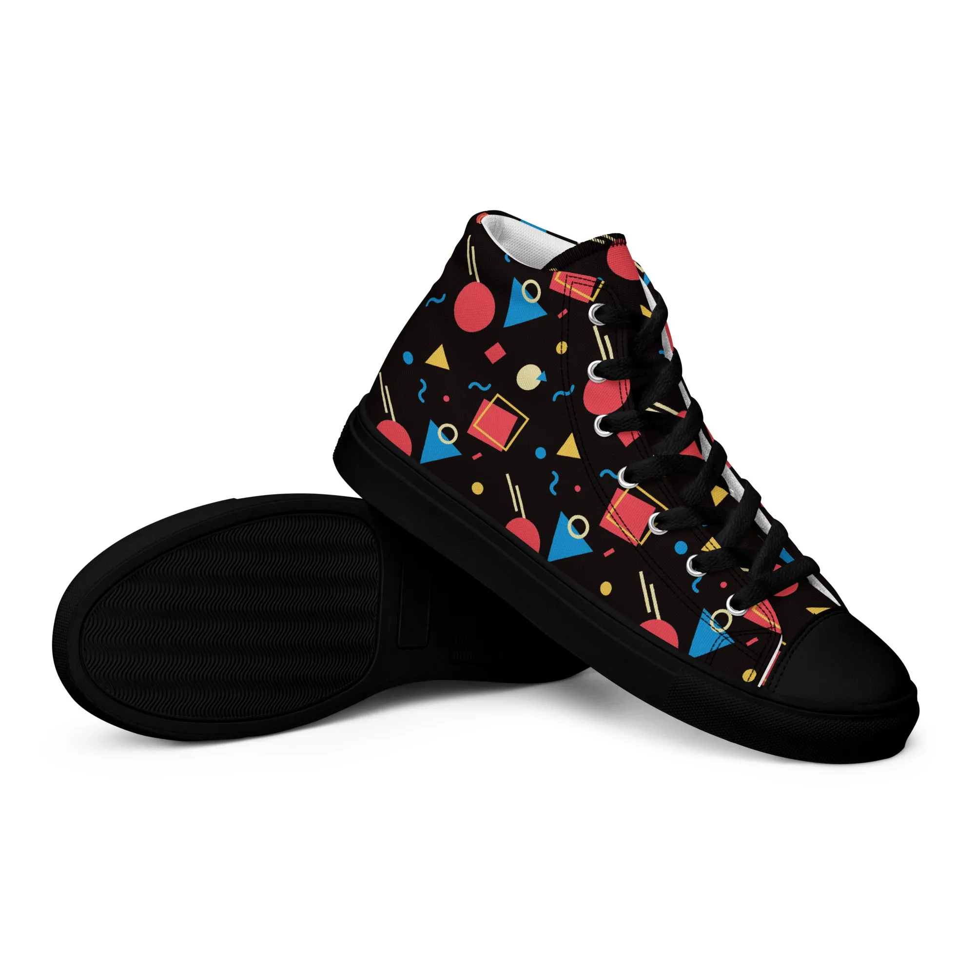 WATERMELON SUMMER Men’s High Top Canvas Shoes