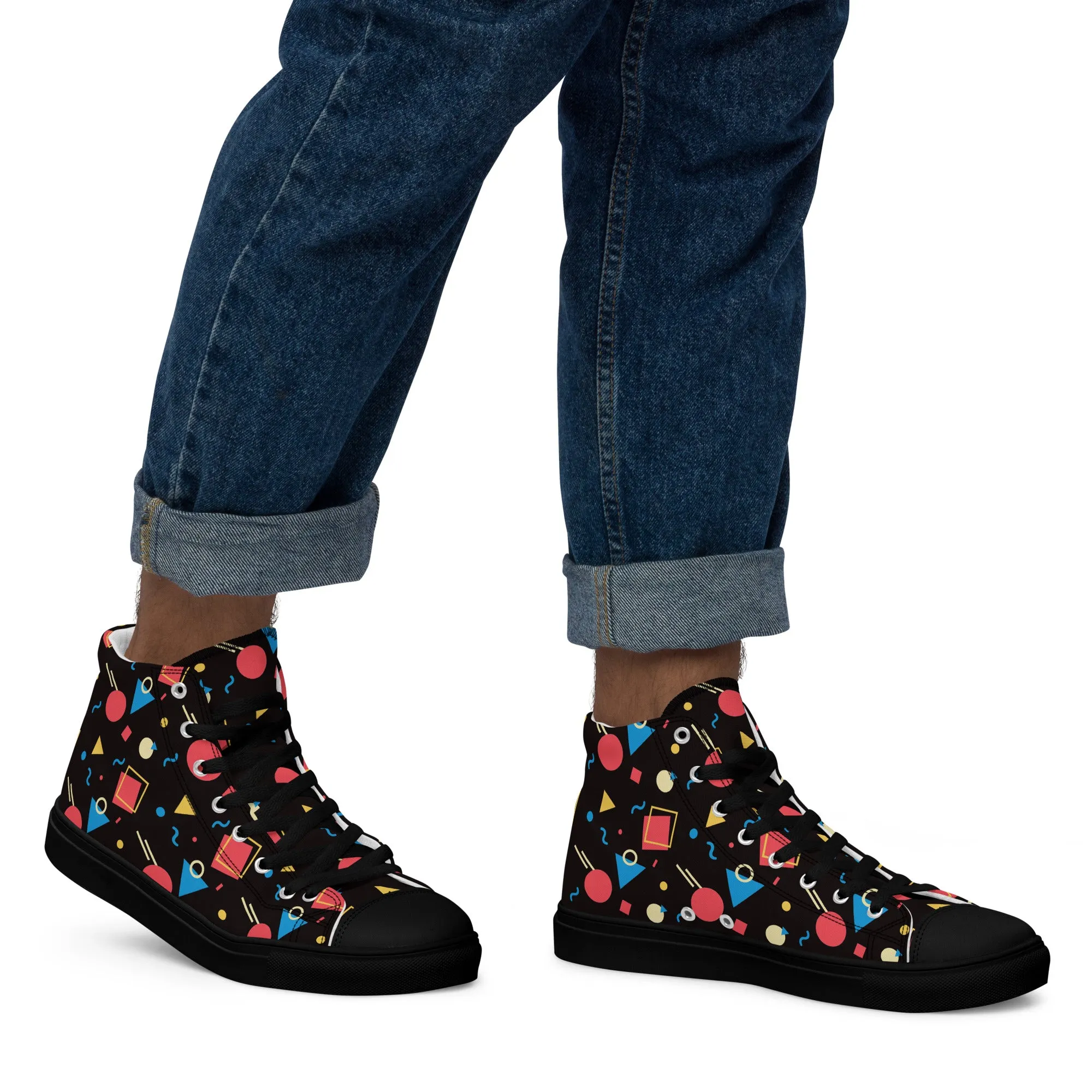 WATERMELON SUMMER Men’s High Top Canvas Shoes