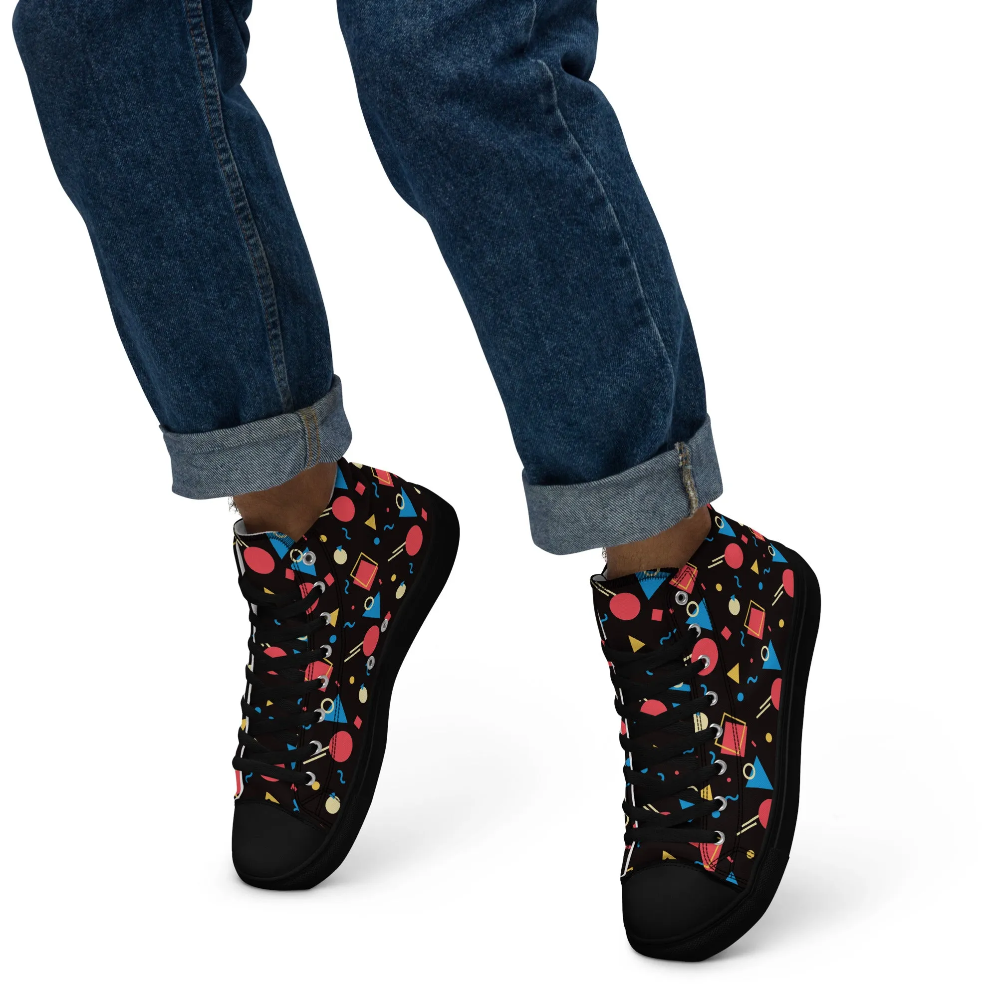 WATERMELON SUMMER Men’s High Top Canvas Shoes
