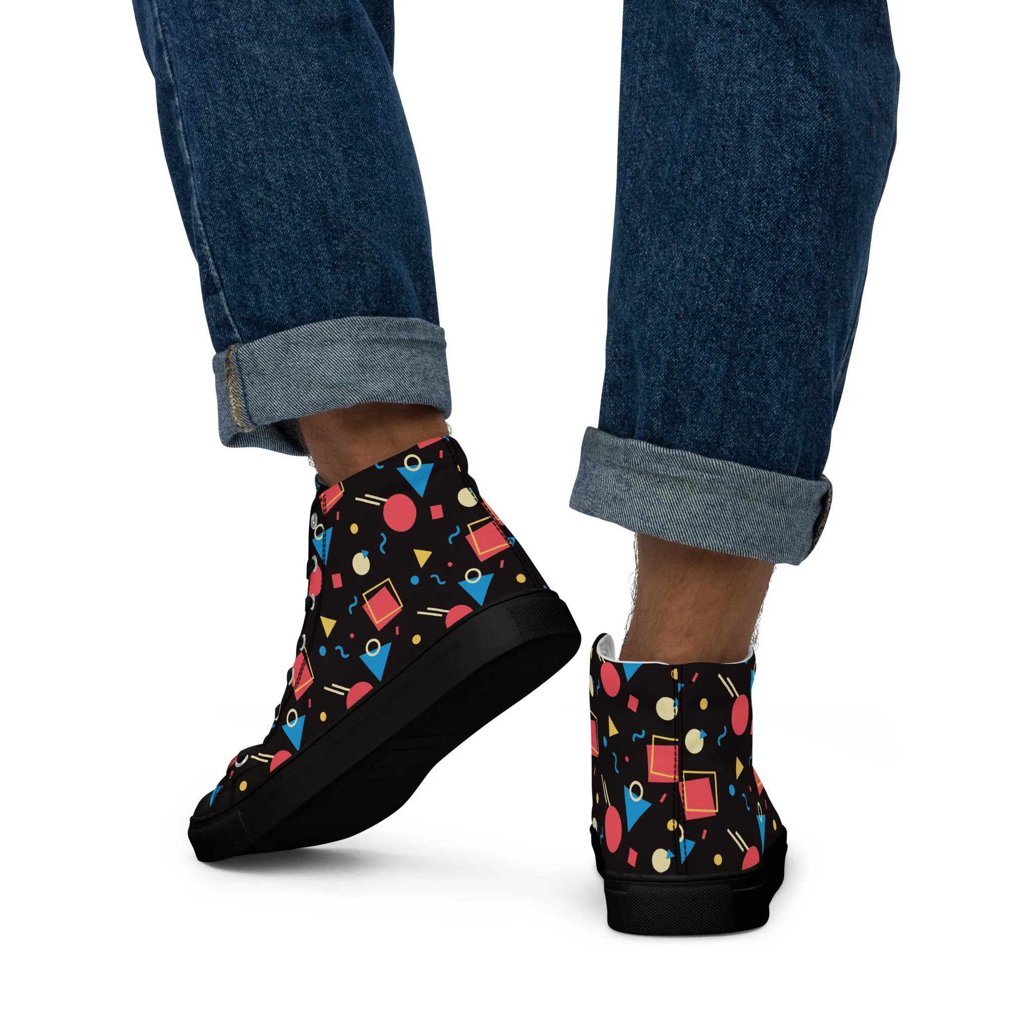 WATERMELON SUMMER Men’s High Top Canvas Shoes