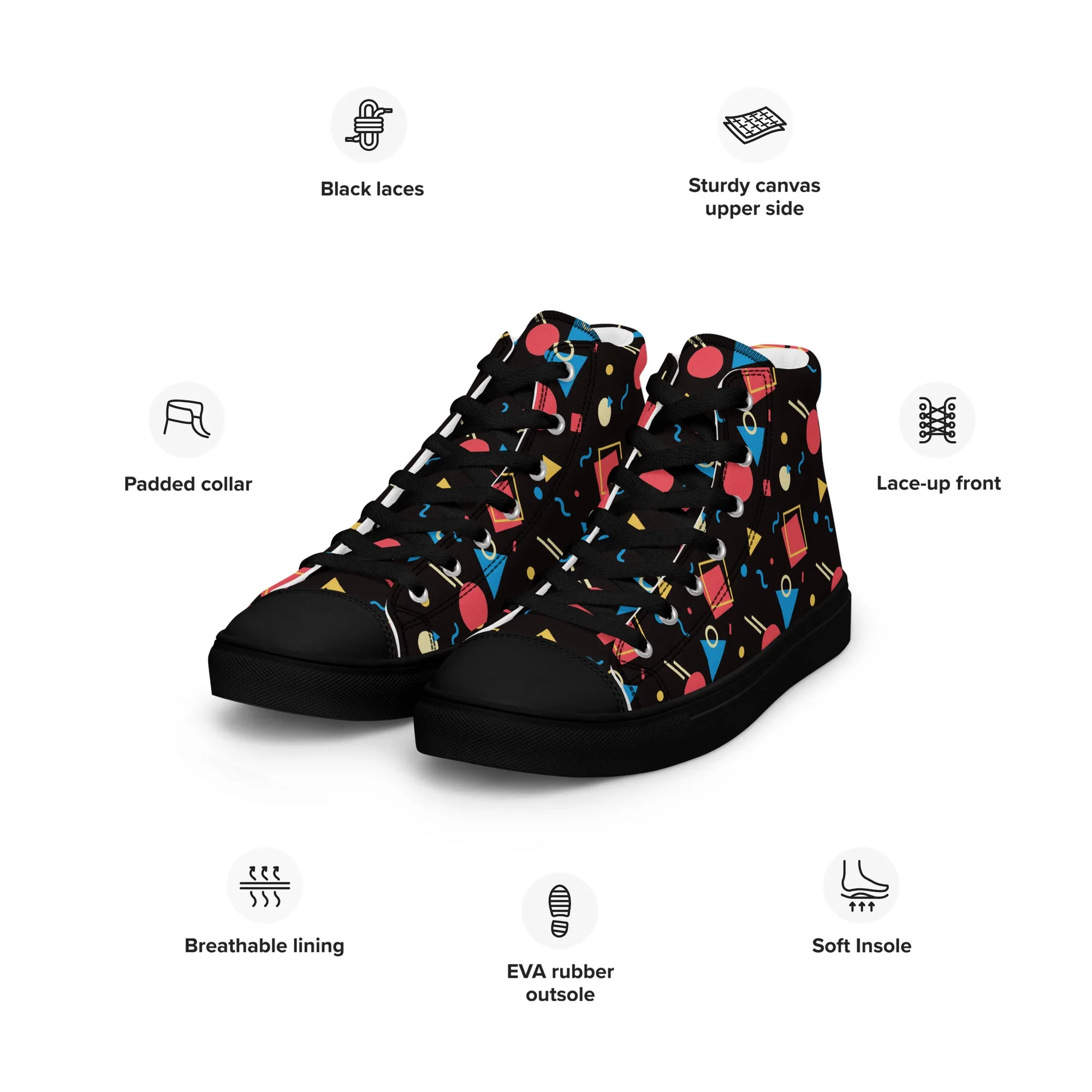 WATERMELON SUMMER Men’s High Top Canvas Shoes