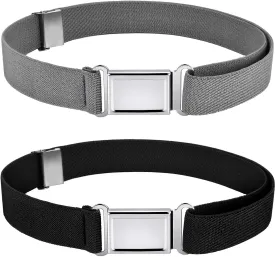 WILLBOND Kids Magnetic Belt Adjustable Elastic Belt with Magnetic Buckle for Boys Daily Use Girls