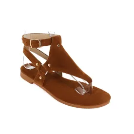 Women's Solid Color Flip Flops Hollow Out Rivets Flat Sandals